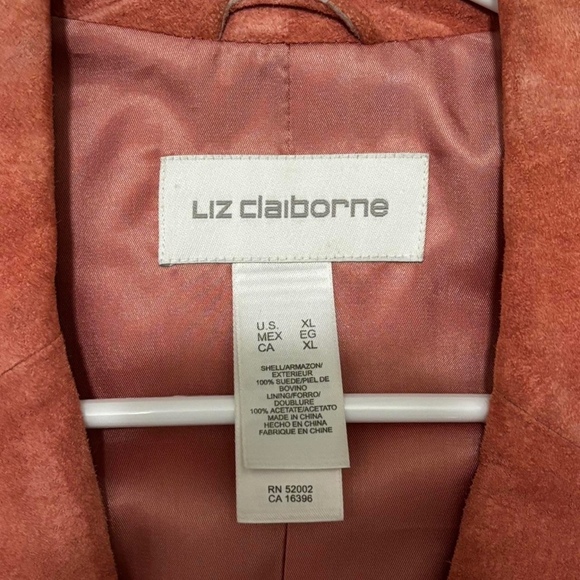 Liz Claiborne Coral Suede Jacket - Picture 2 of 4